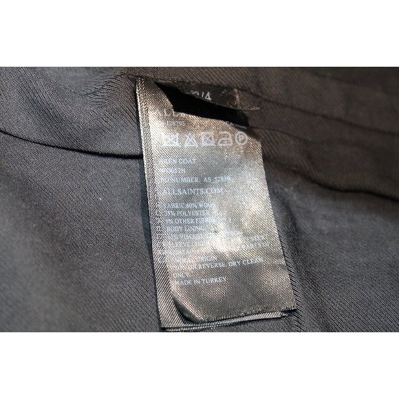 All Saints Women's Gray Double-Breasted Coat - Picture 10 of 11